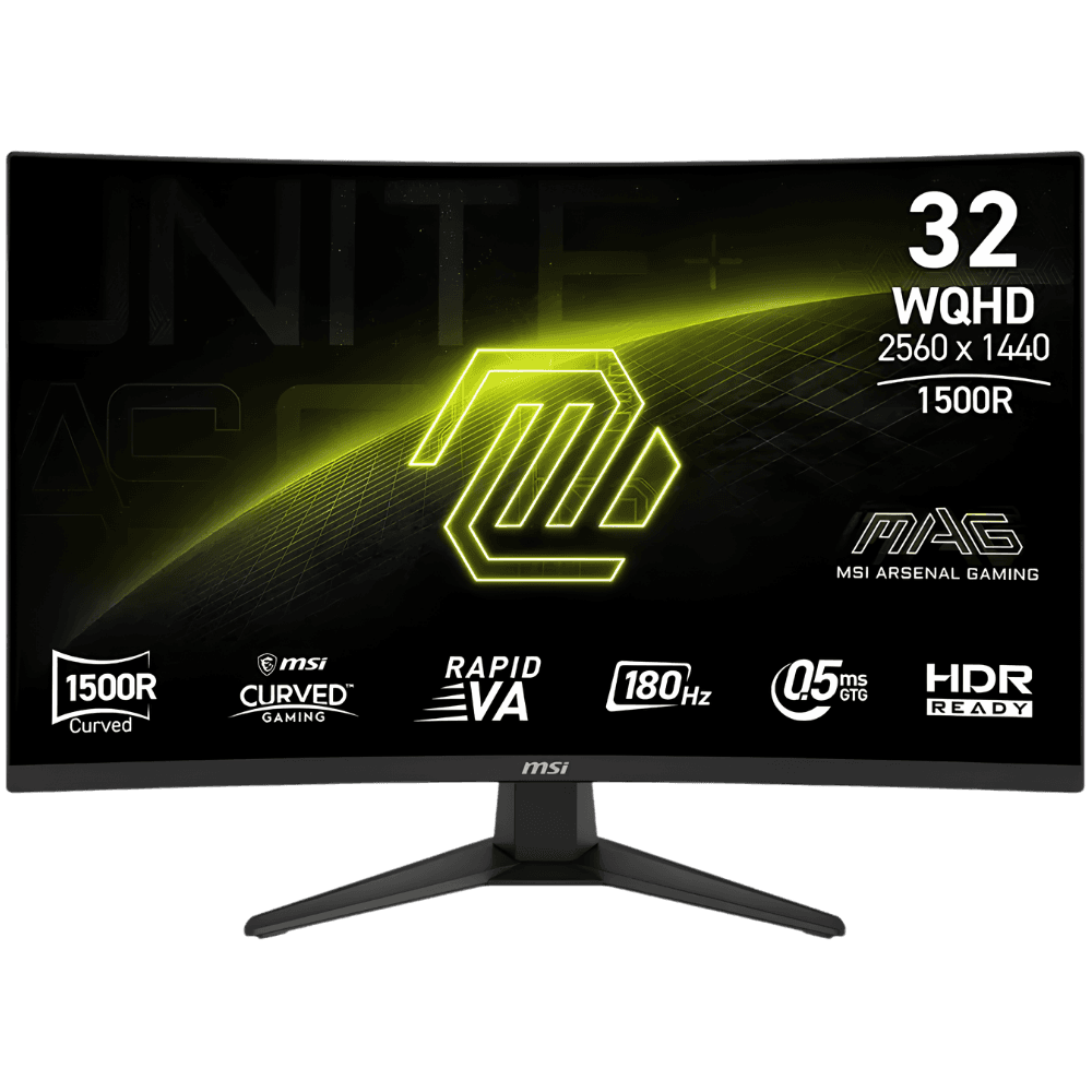 MSI MAG 321CQF E18 32'' 2K WQHD 180HZ RAPID VA FRAMELESS MONITOR