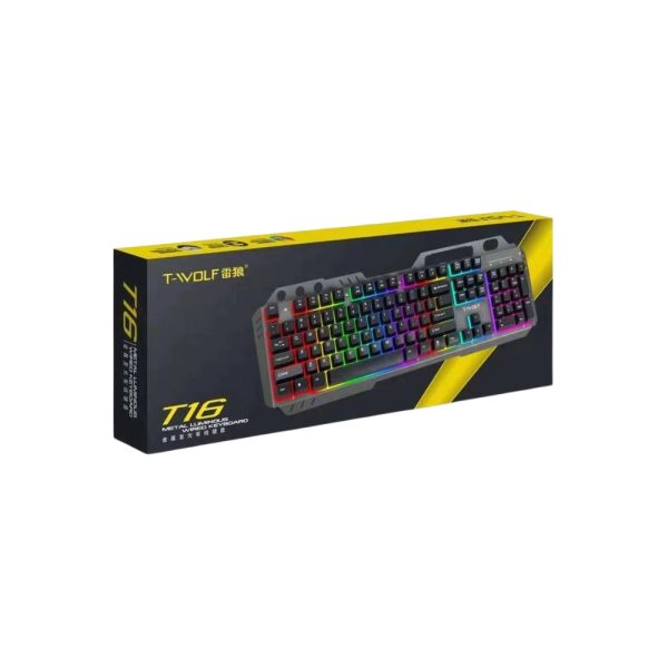 TWOLF T16 Metal Luminous Wired Keyboard - Image 3