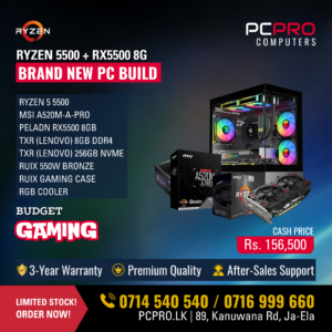 RYZEN 5 5500 WITH RX5500 DESKTOP PC BUILD