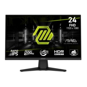 Home 52 MSI MAG 244F 24'' FHD 200HZ RAPID IPS FRAMELESS MONITOR