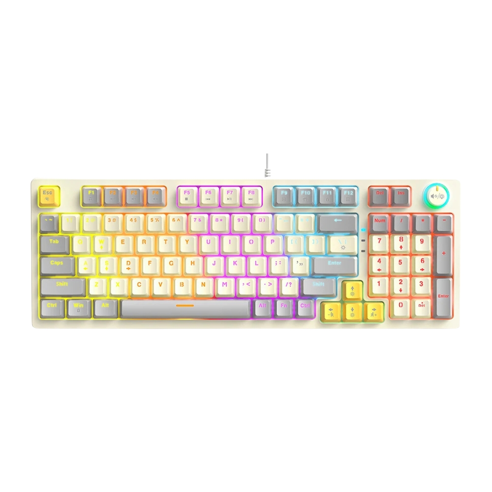 T-WOLF T50 WHITE RGB WIRED MECHANICAL GAMING KEYBOARD 1 T-WOLF T50 WHITE RGB WIRED MECHANICAL GAMING KEYBOARD